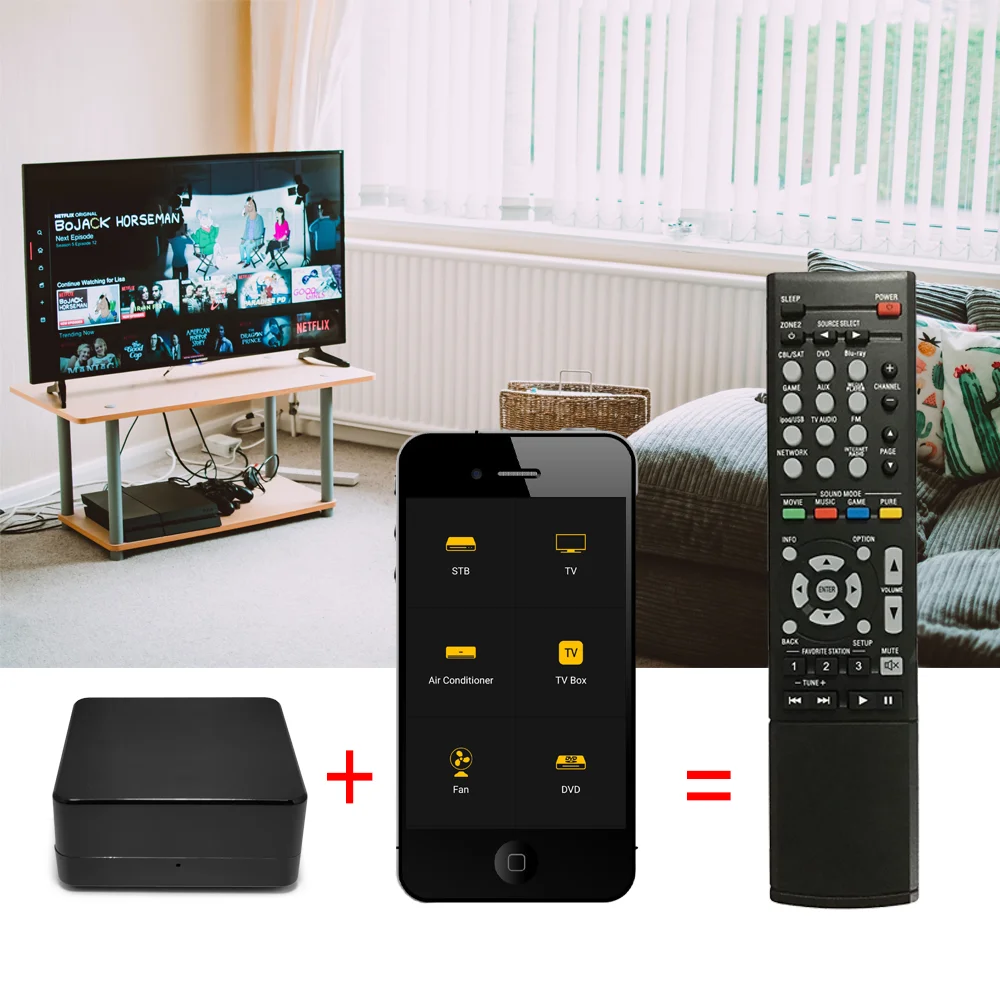 Tuya Smart Universal TV Remote Control with Mobile APP, All In One Controller For LCD LED LG Toshiba Samsung Philip TV DVD, Black
Tuya Smart Universal TV Remote Control with Mobile APP, All In One Controller For LCD LED LG Toshiba Samsung Philip TV DVD, Black