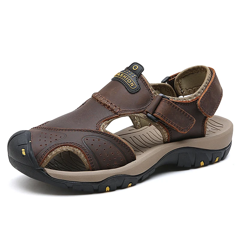 Wholesale Summer Outdoor Anti-slip Wear-resistant Beach Sandals Light Weight Breathable Men Leather Sandals
Wholesale Summer Outdoor Anti-slip Wear-resistant Beach Sandals Light Weight Breathable Men Leather Sandals