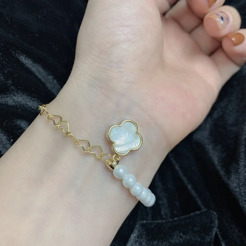 bracelet jewelry diy handmade pearl shell four-leaf clover bracelets for women jewelry custom
bracelet jewelry diy handmade pearl shell four-leaf clover bracelets for women jewelry custom
