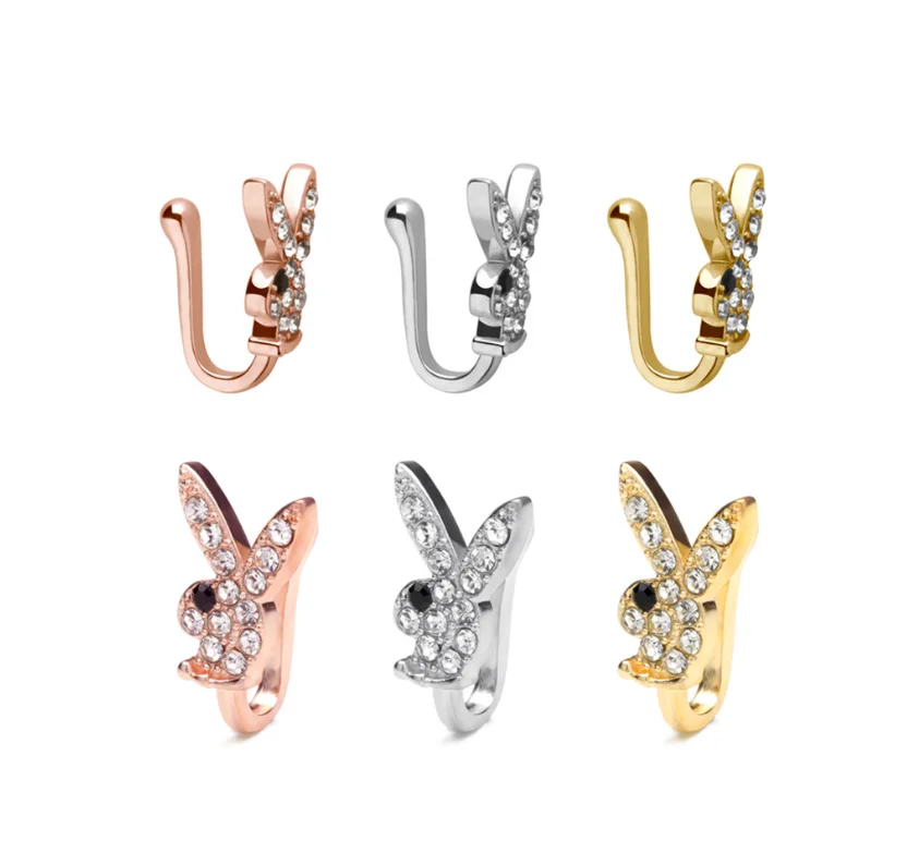 Cute Zircon Bunny Nose Ring For Women Daily Non Piercing Jewelry Copper Rabbit Faux Nose Cuffs Piercing Jewelry, Silver/gold/rose gold
Cute Zircon Bunny Nose Ring For Women Daily Non Piercing Jewelry Copper Rabbit Faux Nose Cuffs Piercing Jewelry, Silver/gold/rose gold