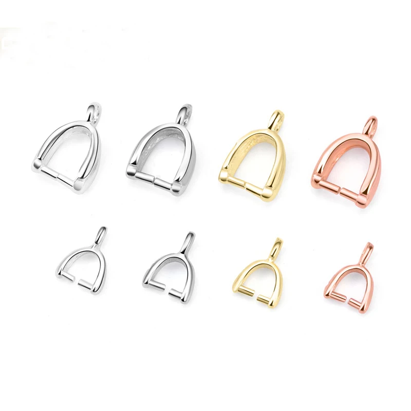 High standard jewelry accessories for necklace making diy 925 sterling silver pendant clip buckle gemstone connector, Raw color/platinum plating
High standard jewelry accessories for necklace making diy 925 sterling silver pendant clip buckle gemstone connector, Raw color/platinum plating