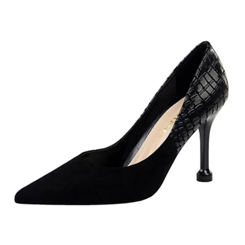 Dropshipping Custom Logo Spring Autumn Leather Patchwork Pumps Shoes High Stiletto Heel Pointed Toe Slip On formal Dress Shoes
Dropshipping Custom Logo Spring Autumn Leather Patchwork Pumps Shoes High Stiletto Heel Pointed Toe Slip On formal Dress Shoes