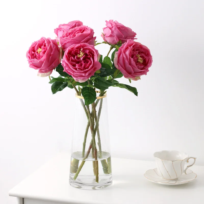 D-R010 artificial flowers real touch rose flower latex david austin roses hot pink decorative flowers For wedding Decor
D-R010 artificial flowers real touch rose flower latex david austin roses hot pink decorative flowers For wedding Decor