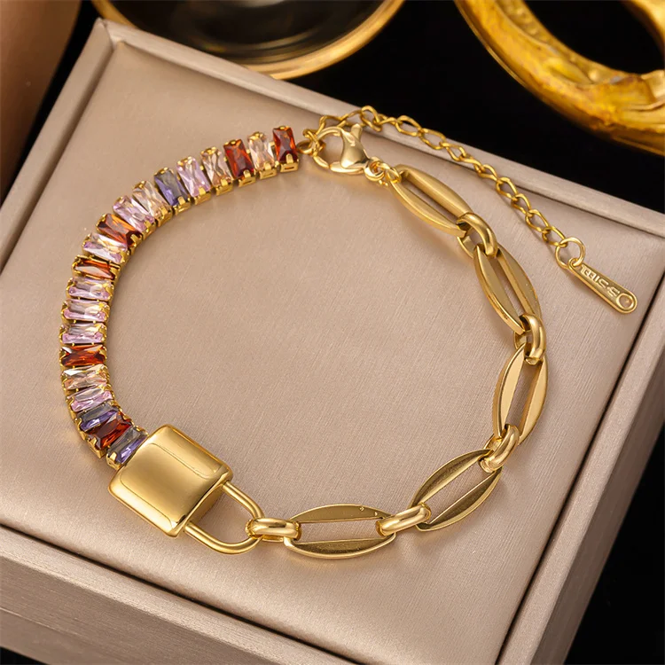 Wholesale New Titanium Steel Women Colored Diamond Crystal Lock Butterfly Heart Bracelet
Wholesale New Titanium Steel Women Colored Diamond Crystal Lock Butterfly Heart Bracelet