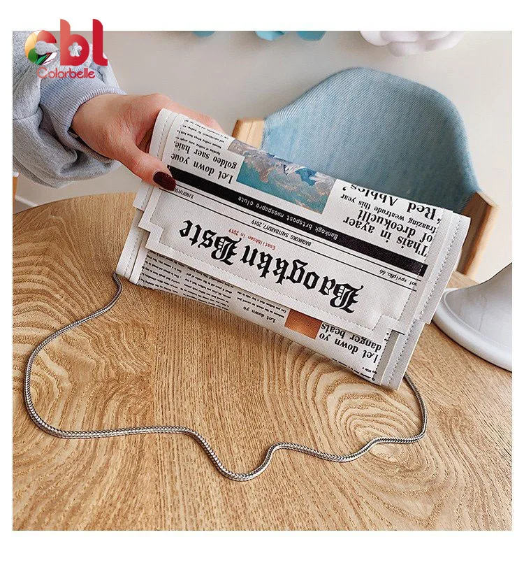 Hip hop style creative spoof women newspaper pu leather bag handbags for women envelop letters prints messenger bags, As picture
Hip hop style creative spoof women newspaper pu leather bag handbags for women envelop letters prints messenger bags, As picture