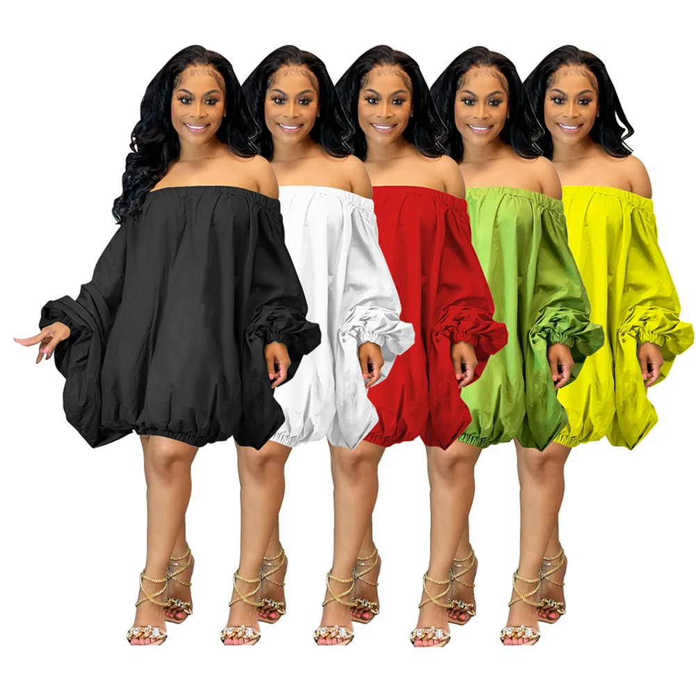 2021 Fall Blank Off Shoulder Long Sleeve Sweet Elegant Dresses Women Sexy Night Evening Party Mini Loose Bubble Lantern Skirt
2021 Fall Blank Off Shoulder Long Sleeve Sweet Elegant Dresses Women Sexy Night Evening Party Mini Loose Bubble Lantern Skirt