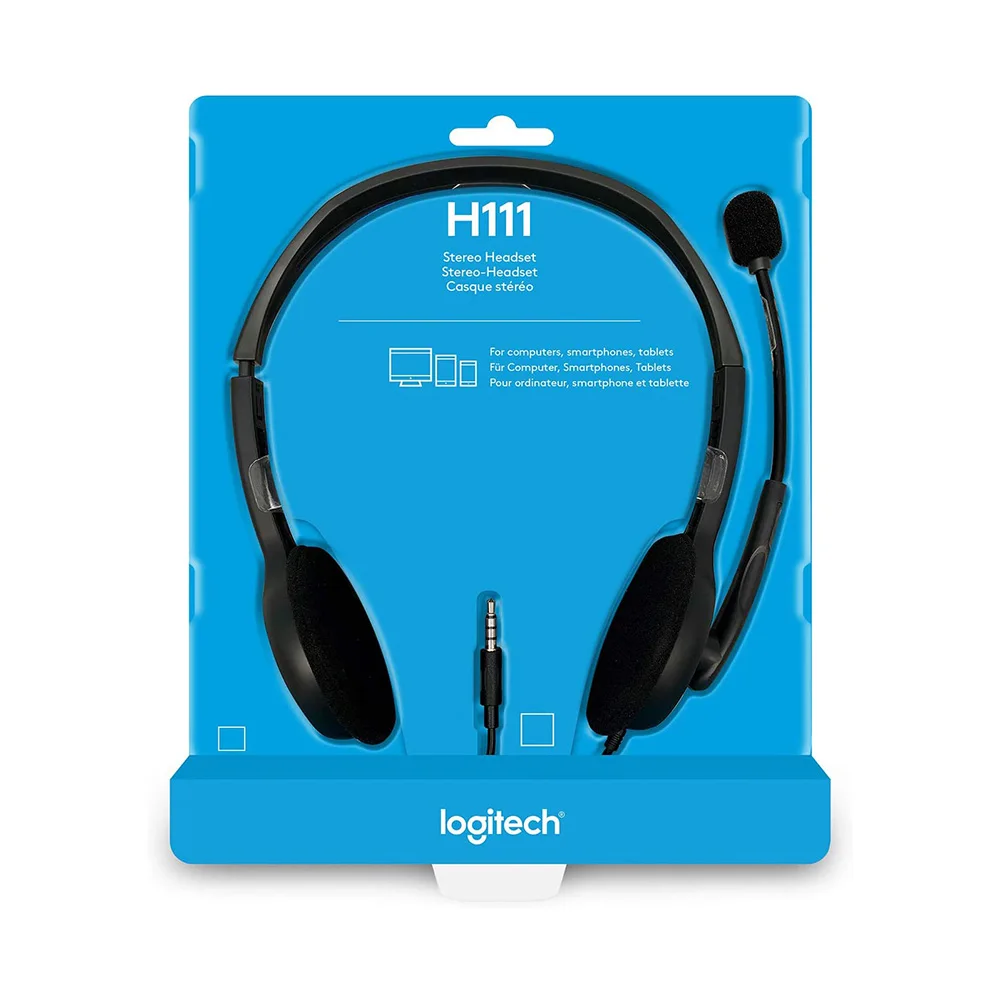 Logitech H111 Multi-device Stereo Headphone with Single 3.5mm Jack Plug for Computer
Logitech H111 Multi-device Stereo Headphone with Single 3.5mm Jack Plug for Computer