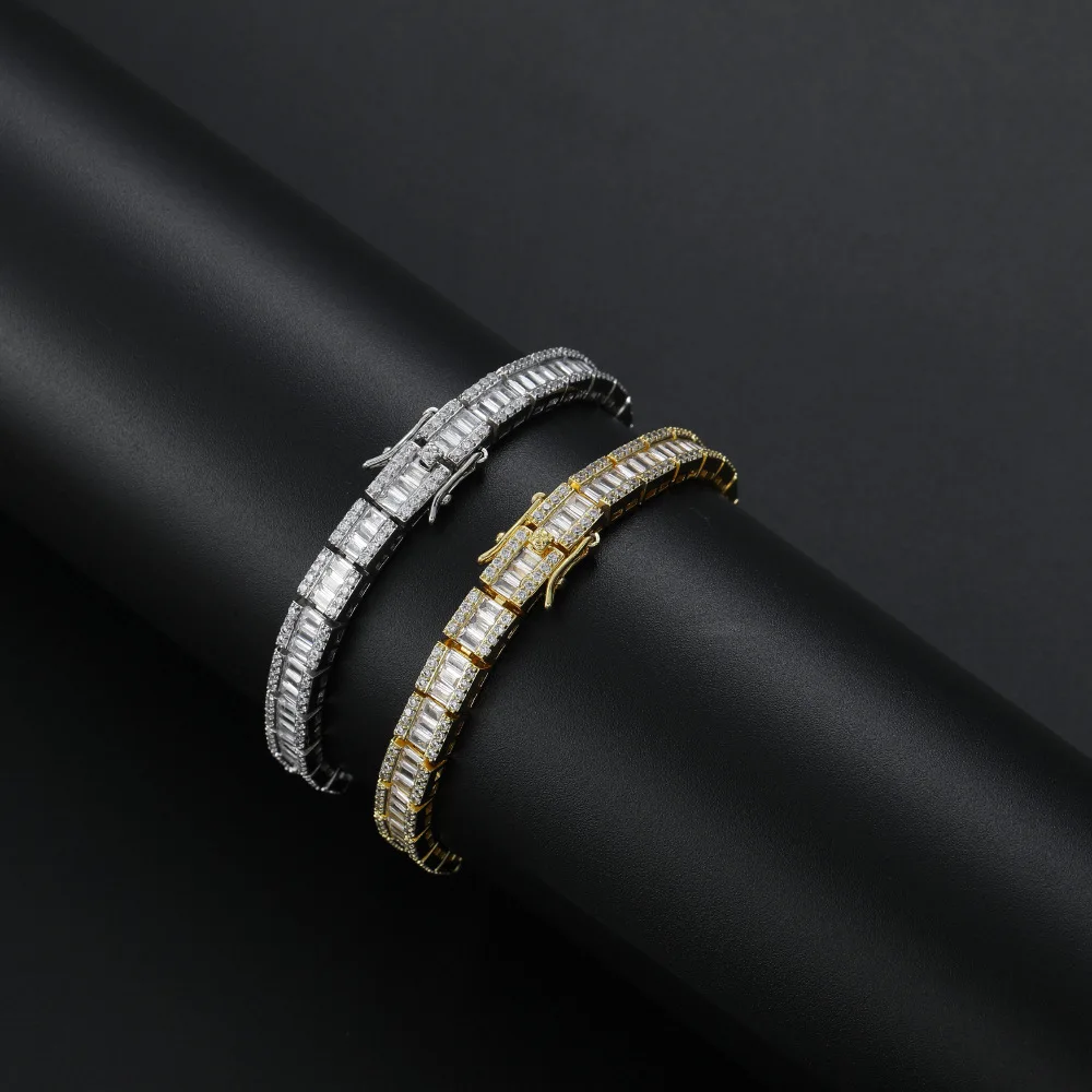 Iced Out Princess Cut Lab Square Diamond Tennis Chain Bracelets Men's Hip Hop Tennis Bracelets With 5A Zircon For Rapper
Iced Out Princess Cut Lab Square Diamond Tennis Chain Bracelets Men's Hip Hop Tennis Bracelets With 5A Zircon For Rapper