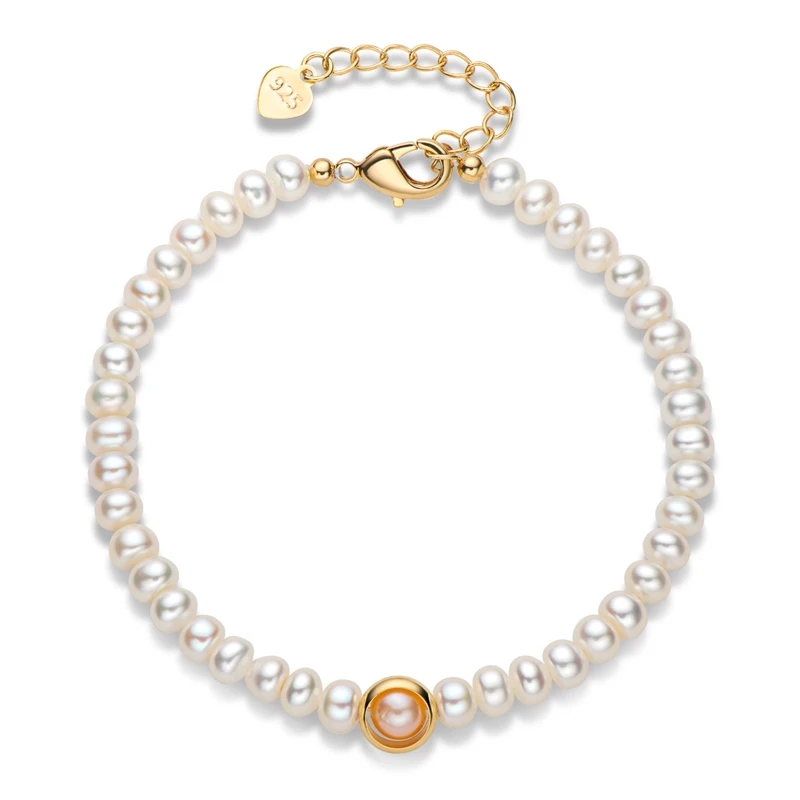 14K Gold Filled 5-6mm Not Round Natural White Freshwater Pearl Strand Bracelet Jewelry Fashion Gift, Yellow gold
14K Gold Filled 5-6mm Not Round Natural White Freshwater Pearl Strand Bracelet Jewelry Fashion Gift, Yellow gold