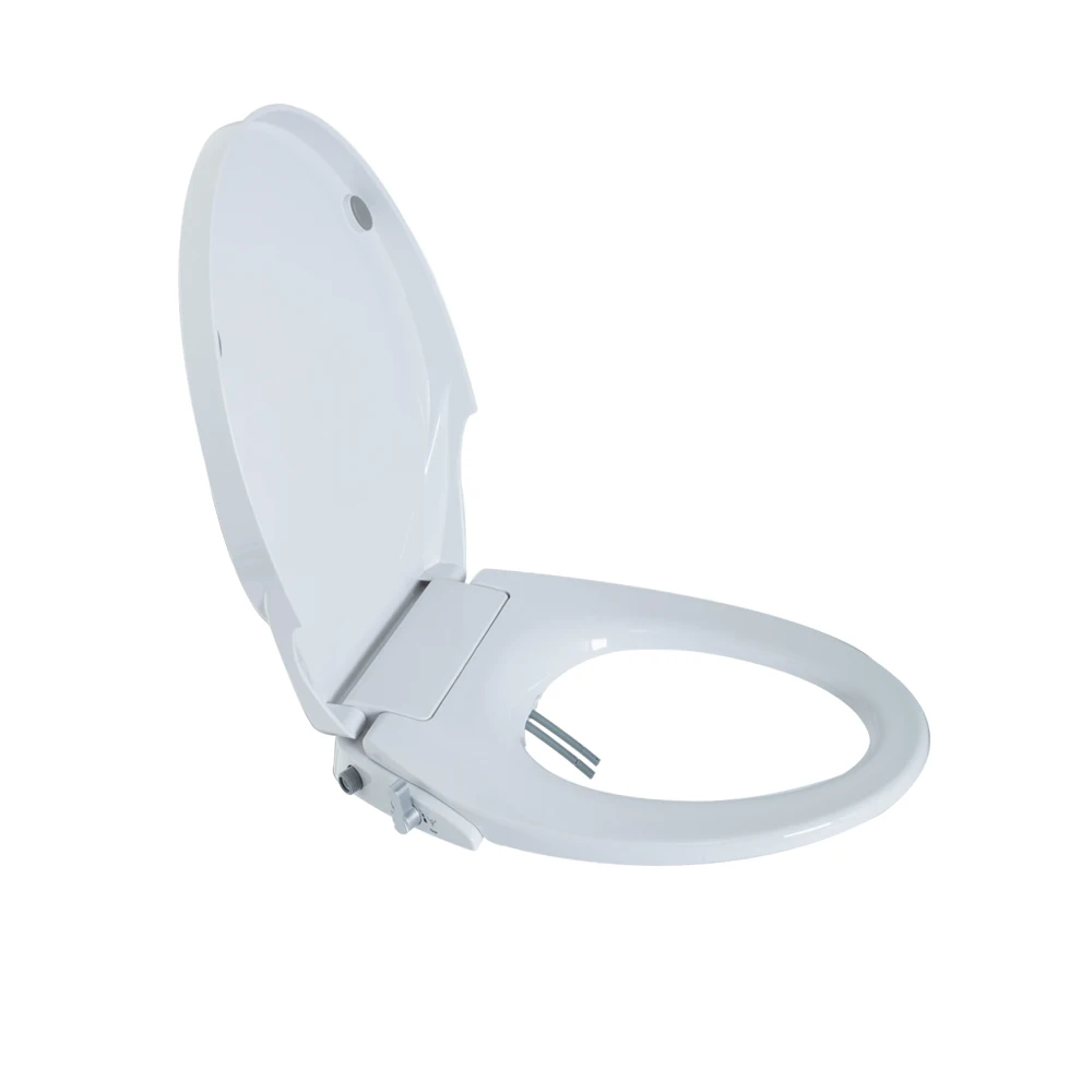 

US Stock Easy Installation Non Electric Dual Nozzle Cold Water Soft Close Non-Electric Bidet Toilet Seat for Elongated Toilet