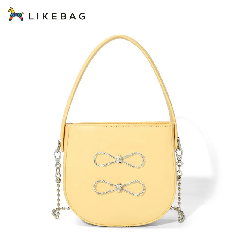 LIKEBAG new product hot sale fashion casual handbag with diamond bow decoration
LIKEBAG new product hot sale fashion casual handbag with diamond bow decoration