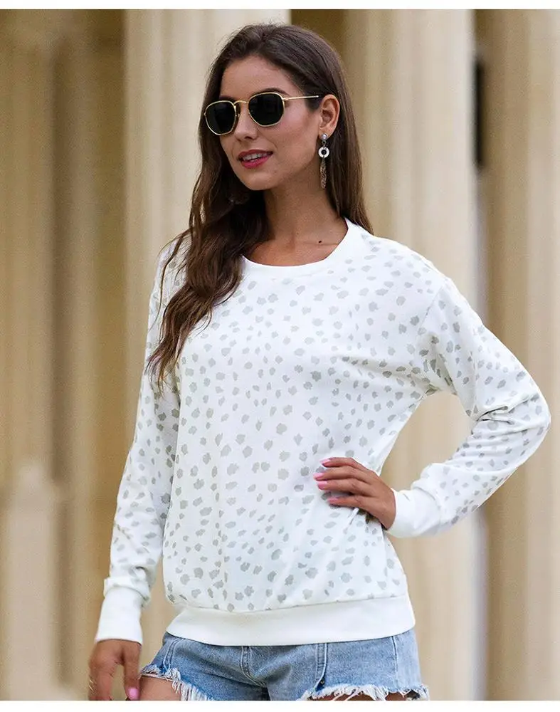 wholesale fashion spring women shirt Leopard print long sleeve round neck Loose casual top for ladies
wholesale fashion spring women shirt Leopard print long sleeve round neck Loose casual top for ladies