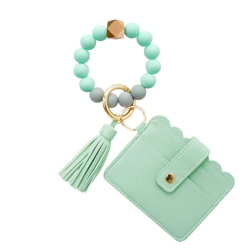 New PU Tassel Bag Silicone Bracelet Bracelet Key Ring Silicone Adjustable Wristlet Ring Chains Leopard Grain Design, As the picturs
New PU Tassel Bag Silicone Bracelet Bracelet Key Ring Silicone Adjustable Wristlet Ring Chains Leopard Grain Design, As the picturs