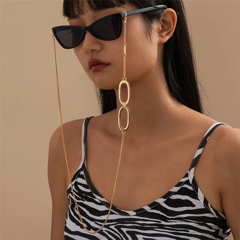 Gattara Simple Geometric Double Rings Trendy Metal Thin Glasses Chain Cool Single-layer Tassel One-piece Jewelry, Gold,silver
Gattara Simple Geometric Double Rings Trendy Metal Thin Glasses Chain Cool Single-layer Tassel One-piece Jewelry, Gold,silver