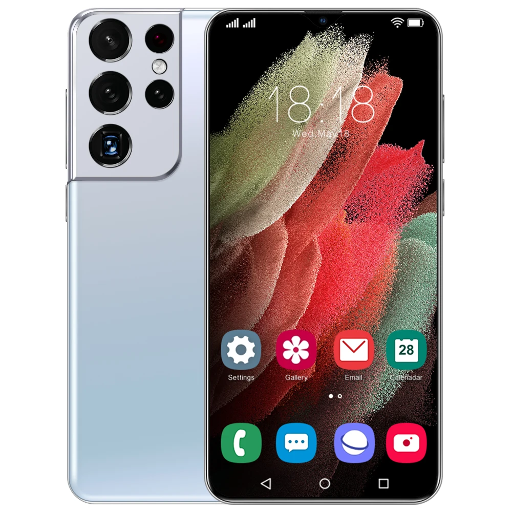 Women Aurora Silver Color 6.7'' 6800mAh 5G Android 11 S21 Ultra Cell Phone Smart Mobile Phone
Women Aurora Silver Color 6.7'' 6800mAh 5G Android 11 S21 Ultra Cell Phone Smart Mobile Phone