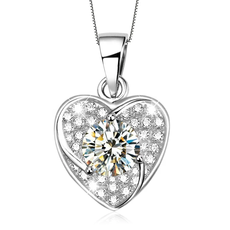 New 925 silver heart Pendant Wedding gift necklace with top quality zircon in hearts and arrows cutting
New 925 silver heart Pendant Wedding gift necklace with top quality zircon in hearts and arrows cutting