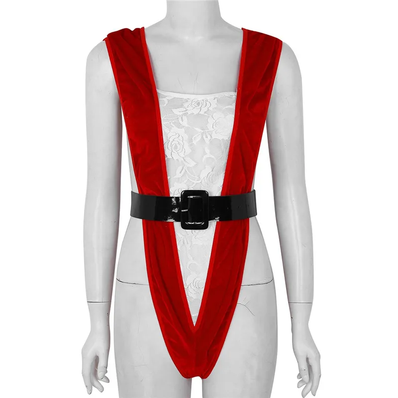 iEFiEL Christmas Women Lingerie Set Velvet Open Back Thong Bodysuit Red Santa Cosplay Costume
iEFiEL Christmas Women Lingerie Set Velvet Open Back Thong Bodysuit Red Santa Cosplay Costume