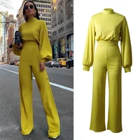 Blank Ladies Yellow Casual Plain Ruffle Maxi Lantern Long Sleeve High Waist Wide Leg One Piece Loose Pants Romper Jumpsuit Women
Blank Ladies Yellow Casual Plain Ruffle Maxi Lantern Long Sleeve High Waist Wide Leg One Piece Loose Pants Romper Jumpsuit Women