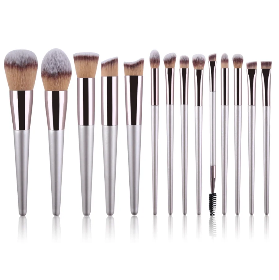 BIYUE 14pcs Silver Professional Make up Brushes Synthetic Hair free Makeup brush set Cosmetic tool custom logo
BIYUE 14pcs Silver Professional Make up Brushes Synthetic Hair free Makeup brush set Cosmetic tool custom logo