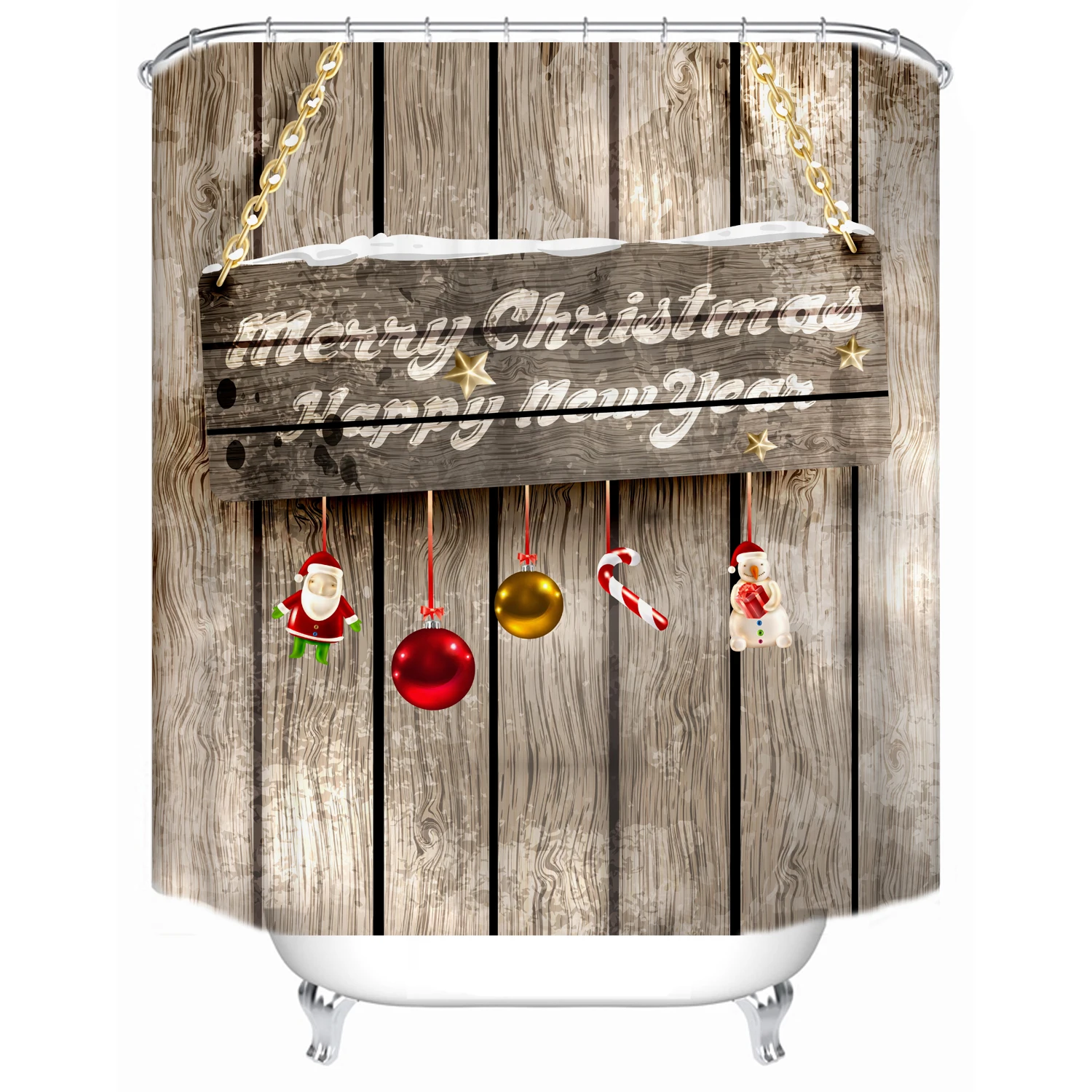 180x180 Bathroom Shower Curtain Partition Bathtub Waterproof Shower Curtain Wood Pendant Custom Printed Shower Curtain, Picture
180x180 Bathroom Shower Curtain Partition Bathtub Waterproof Shower Curtain Wood Pendant Custom Printed Shower Curtain, Picture