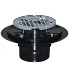 Round Design Tile-In Floor Shower Drain, ABS Adjustable Shower Drain Base,Lower Drain Body Fit 2",For Kitchen,Bathroom