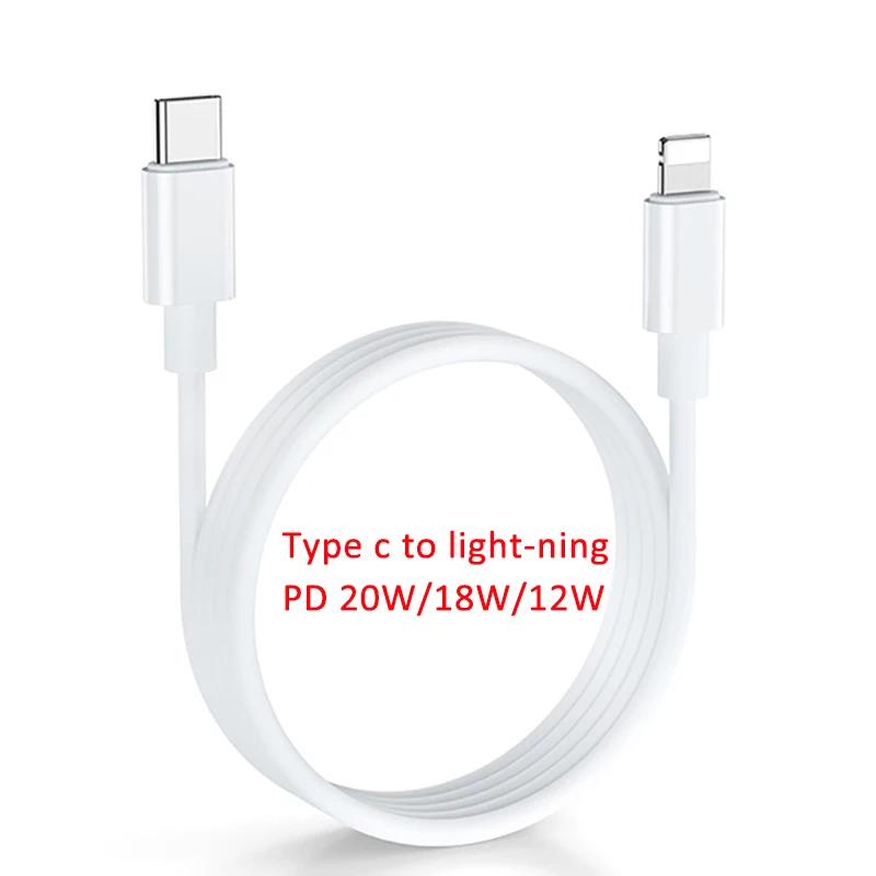 Hot selling PD 20W 18w 12w Fast Charging line type c to ios Cable For iPhone 12 PD USB Charging Data Cable, White
Hot selling PD 20W 18w 12w Fast Charging line type c to ios Cable For iPhone 12 PD USB Charging Data Cable, White
