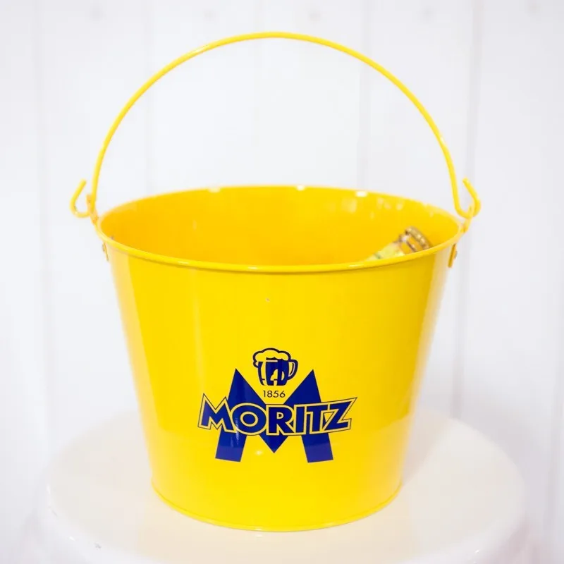 Yellow 5L Metal Double Walled Ice Bucket
