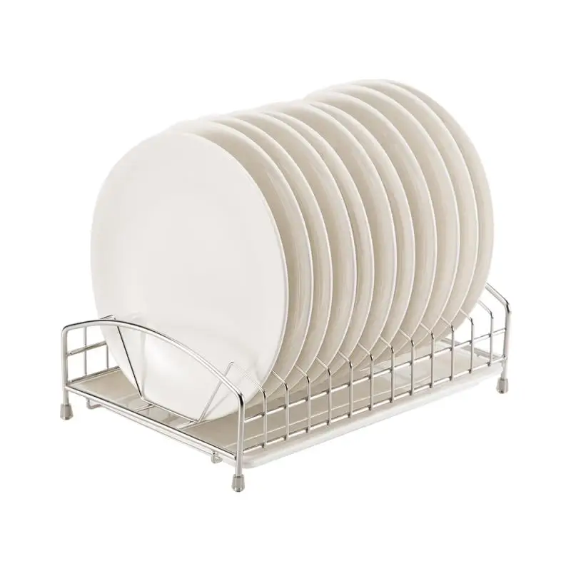 Table standing type over the counter stainless steel plate draining kitchen dish drying rack