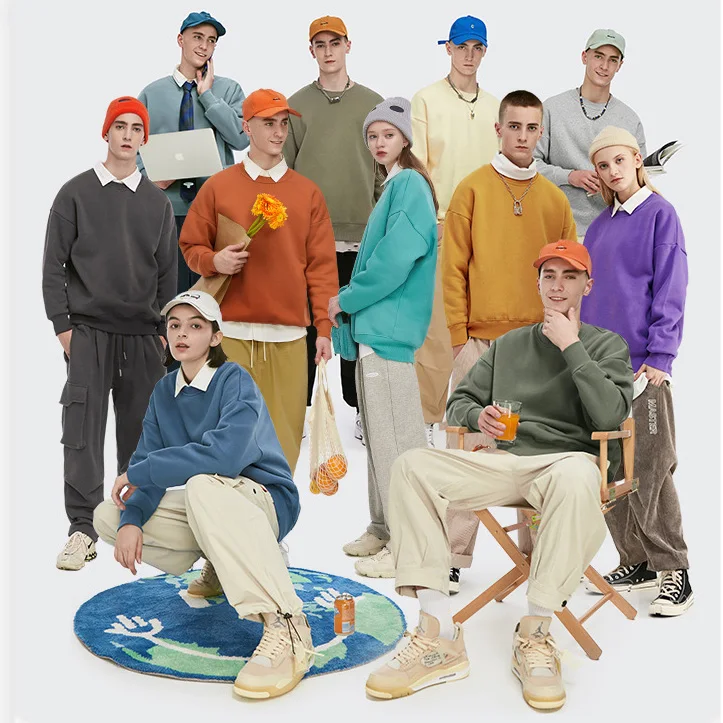 Autumn Winter Plus Velvet Solid Color Loose Shoulder Round Neck crewneck sweatshirt, Available
Autumn Winter Plus Velvet Solid Color Loose Shoulder Round Neck crewneck sweatshirt, Available
