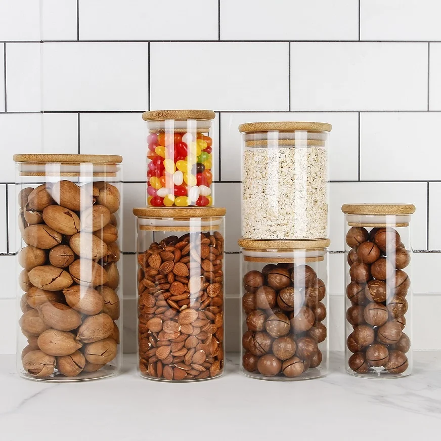 Borosilicate Airtight Tea Glass Jar Transparent Glass Bottle Storage Jar with Wooden Lid, Clear
Borosilicate Airtight Tea Glass Jar Transparent Glass Bottle Storage Jar with Wooden Lid, Clear