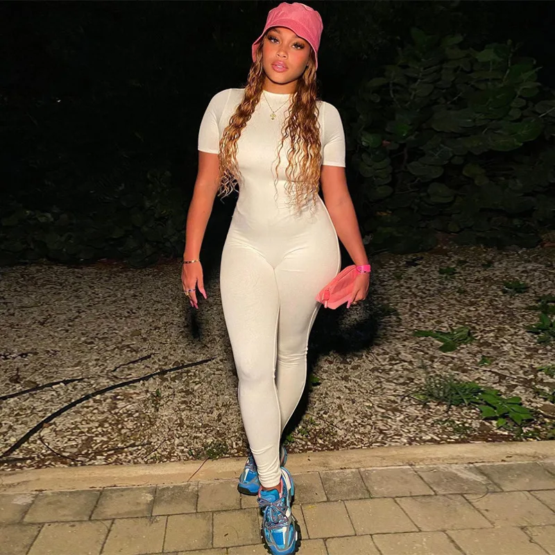Wholesale 2021 new arrivals women spring breathable one piece short sleeve zipper long pants bodysuit jumpsuits, Photo shows
Wholesale 2021 new arrivals women spring breathable one piece short sleeve zipper long pants bodysuit jumpsuits, Photo shows