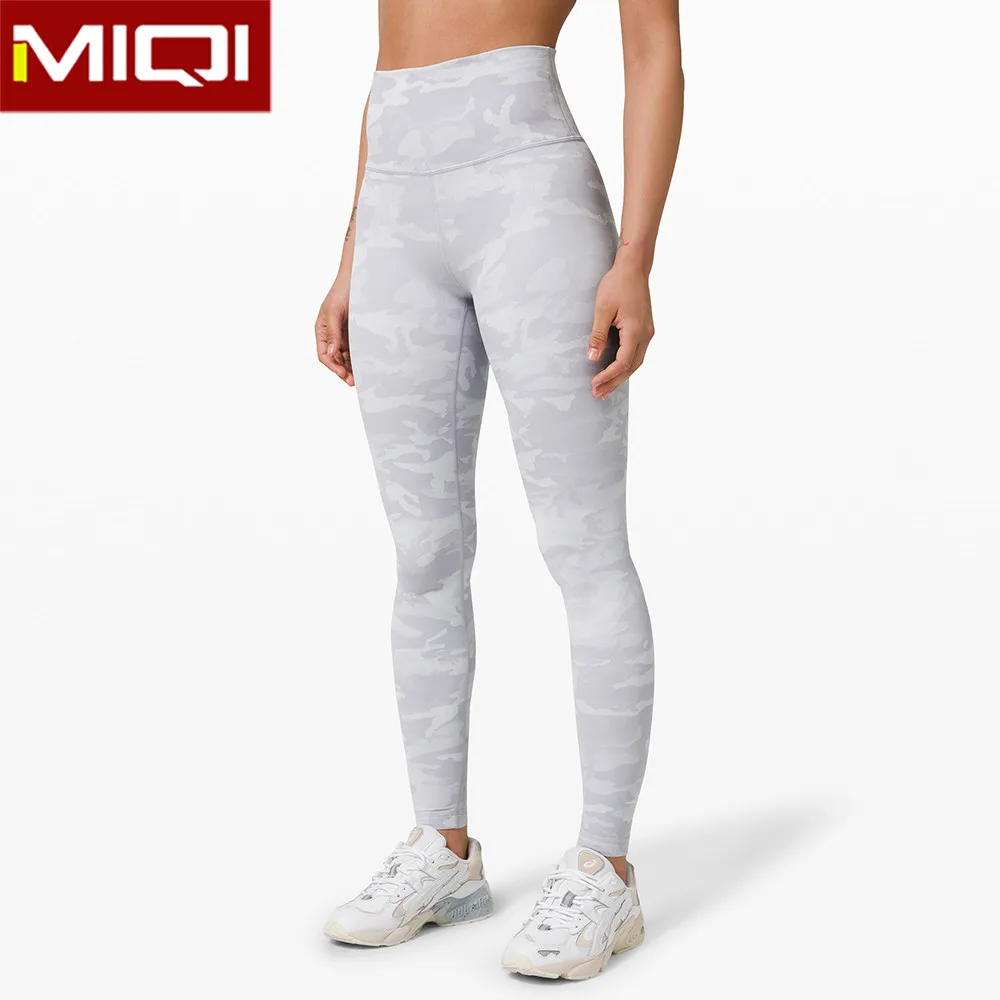 

Custom Eco Friendly Women Workout Pants High Waist Legging Fitness Premium Butt Lift Yoga Pants with Camo Custom Print, Custom color