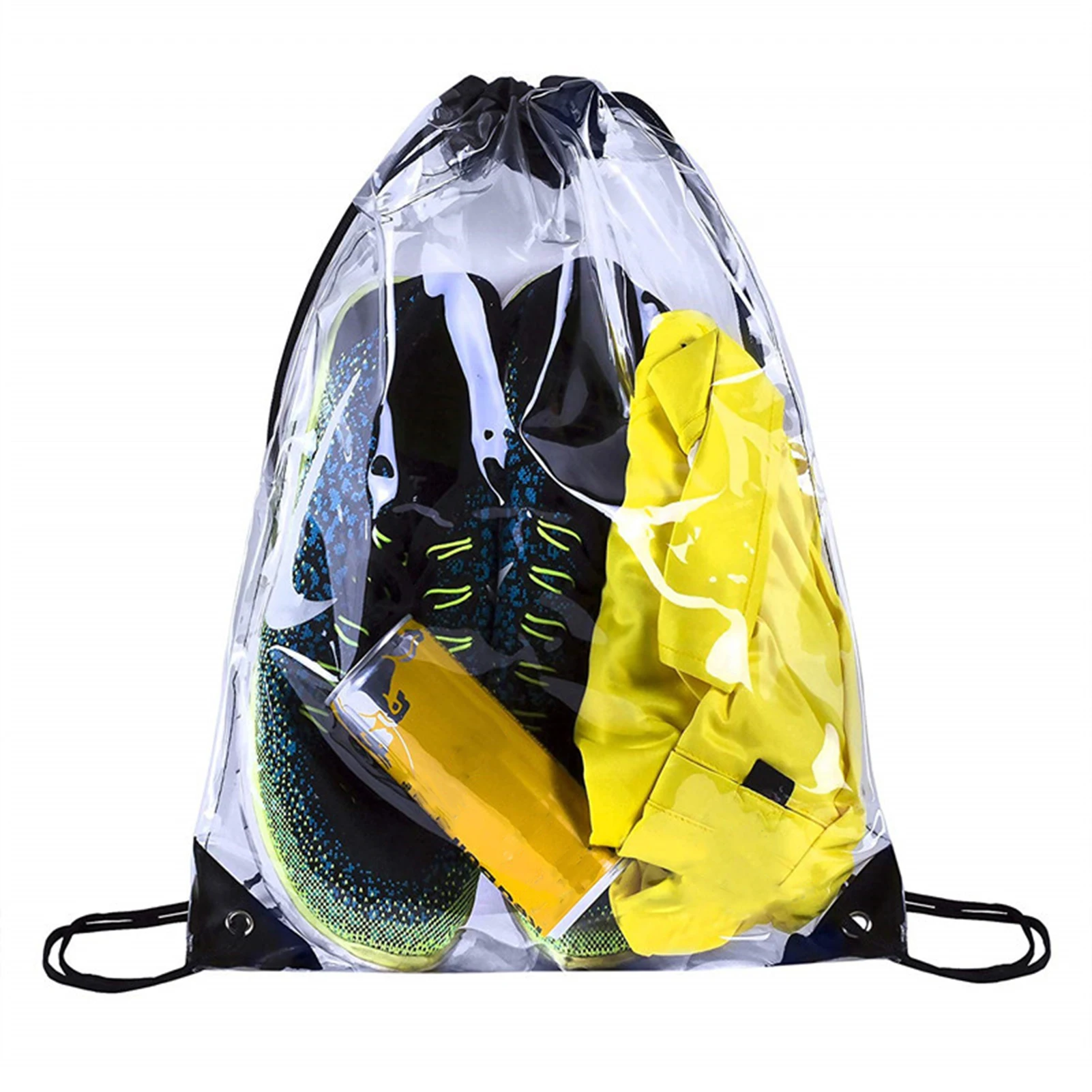 Transparent PVC Waterproof Dustproof Drawstring Bag Clear Double Shoulder Bag for Outdoor Sports, Picture shows
Transparent PVC Waterproof Dustproof Drawstring Bag Clear Double Shoulder Bag for Outdoor Sports, Picture shows