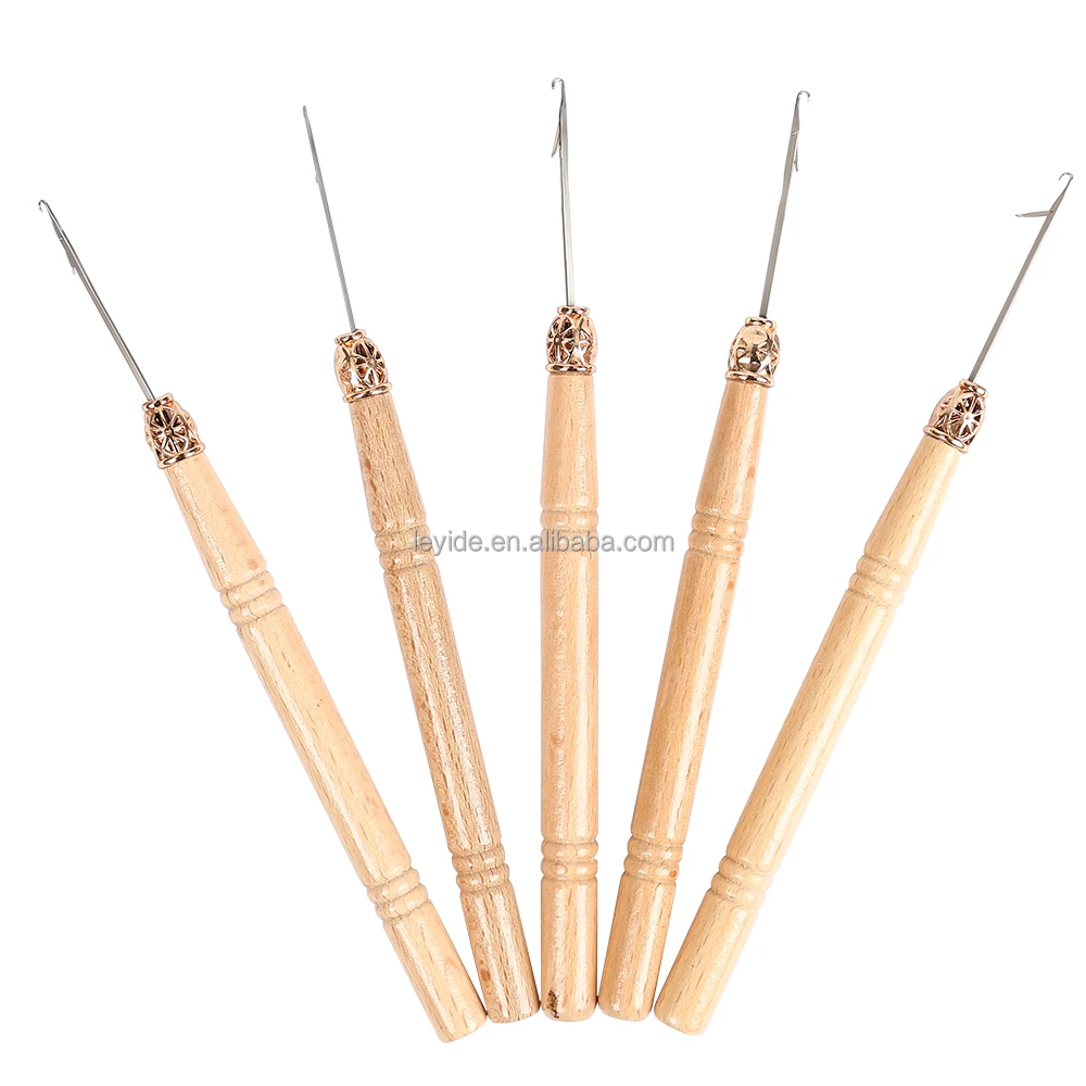 AliLeader Wooden Holder Latch Hook Crochet Needle For Micro Rings Beads Feather Hair Extensions
AliLeader Wooden Holder Latch Hook Crochet Needle For Micro Rings Beads Feather Hair Extensions