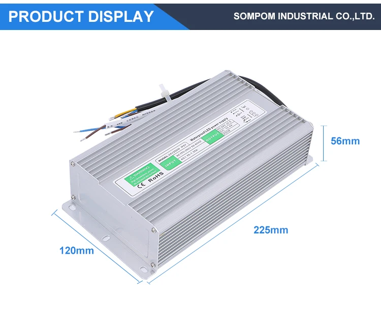 250W 20A 12V 24V Waterproof Led Electrical Equipment Power Supply