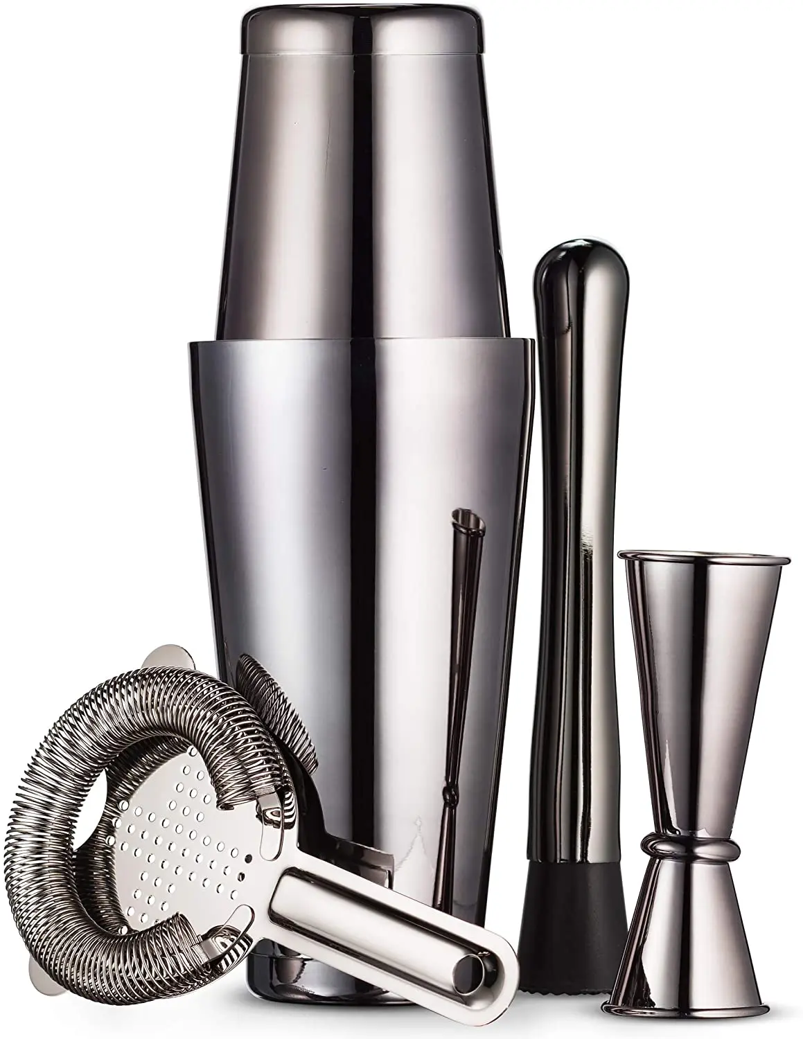 source home bar set stainless steel 4 pieces
