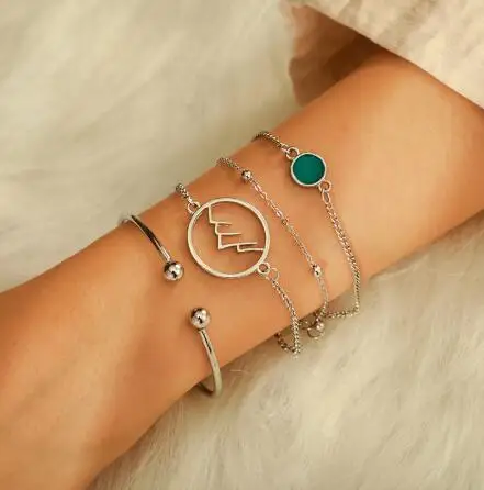 WIIPU Bohemia Vintage Silver Green Stone Hollow Mountain Shape Layered Bracelets Set for Women Adjustable Bangles
WIIPU Bohemia Vintage Silver Green Stone Hollow Mountain Shape Layered Bracelets Set for Women Adjustable Bangles