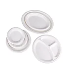 Custom Printed Party Plates Disposable Sugarcane Bagasse Plate Biodegradable Bamboo Paper Cups Dinnerware Set