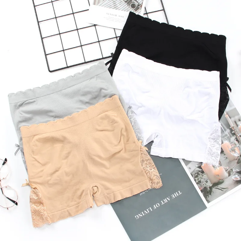 Twist Second Generation Leggings Women Thread Mid Waist Safety Shorts Panties Anti-Light Lace Boxer Shorts, 4 colors
Twist Second Generation Leggings Women Thread Mid Waist Safety Shorts Panties Anti-Light Lace Boxer Shorts, 4 colors