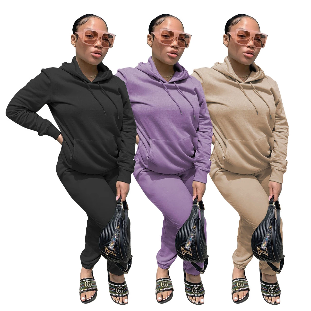 New Arrivals 2021 Womens Fleece Hoodies Jogger Winter Two Piece Set Long Sleeve Tracksuit 2 Piece Outfit Two Piece Sets, 3 colors
New Arrivals 2021 Womens Fleece Hoodies Jogger Winter Two Piece Set Long Sleeve Tracksuit 2 Piece Outfit Two Piece Sets, 3 colors