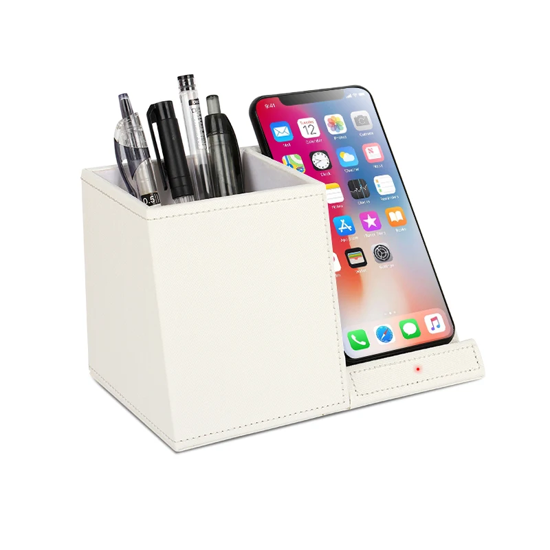 Desk Organizer Qi Stand Wireless Charging Holder For Iphone Xs Max Xr X 8 Plus Samsung S10 S9 S8 Pencil Pen Pad Holder
Desk Organizer Qi Stand Wireless Charging Holder For Iphone Xs Max Xr X 8 Plus Samsung S10 S9 S8 Pencil Pen Pad Holder