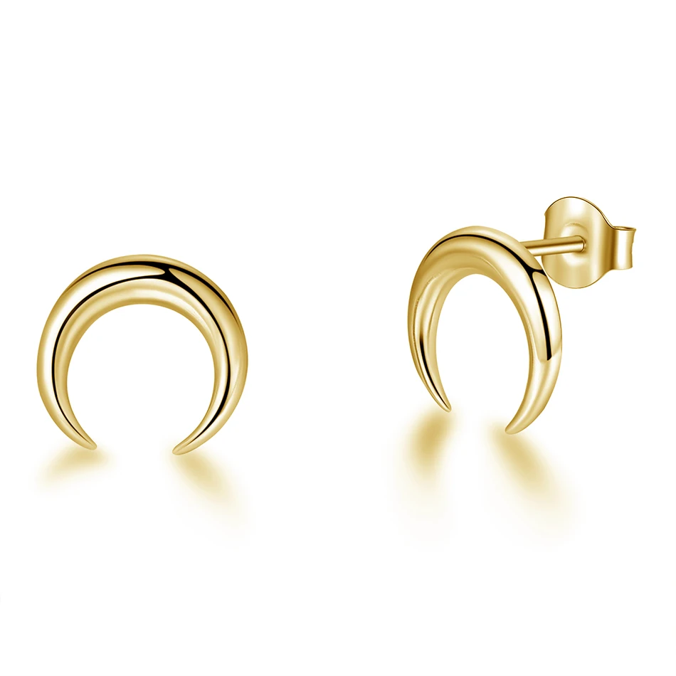 Trendy Design Earrings Jewelry 925 Sterling Silver Cow Horn 18k Gold Plated Stud Earrings
Trendy Design Earrings Jewelry 925 Sterling Silver Cow Horn 18k Gold Plated Stud Earrings