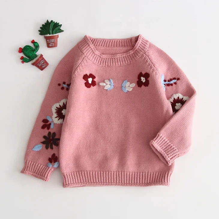 Sweat fashion style hand-embroidered floral knitting O neck pullover sweater for baby girls cute flowers sweater top, Picture shows
Sweat fashion style hand-embroidered floral knitting O neck pullover sweater for baby girls cute flowers sweater top, Picture shows