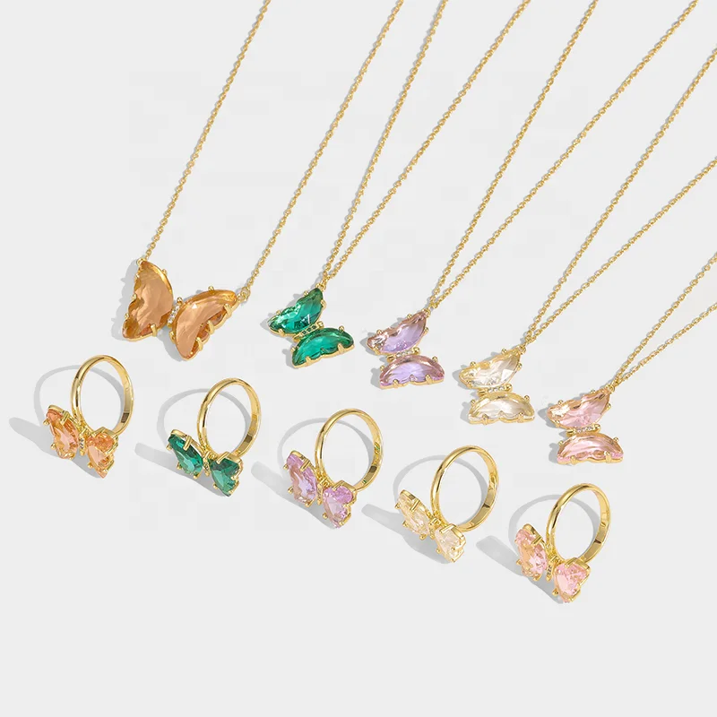 Fresh Style Brass Gold-plated Clear Three-dimensional Resizable Colorful Crystal Butterfly Jewelry Sets, Picture shows
Fresh Style Brass Gold-plated Clear Three-dimensional Resizable Colorful Crystal Butterfly Jewelry Sets, Picture shows