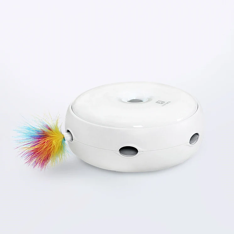 Electric pet toy smart funny cat stick play disk donut automatic cat funny toy, White
Electric pet toy smart funny cat stick play disk donut automatic cat funny toy, White