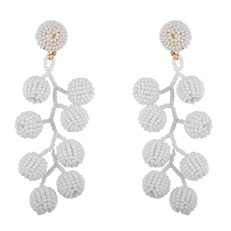 Cluster Grape Drop Earrings Amazonite Round White Seed Bead Grape Dangle Earrings, As picture
Cluster Grape Drop Earrings Amazonite Round White Seed Bead Grape Dangle Earrings, As picture