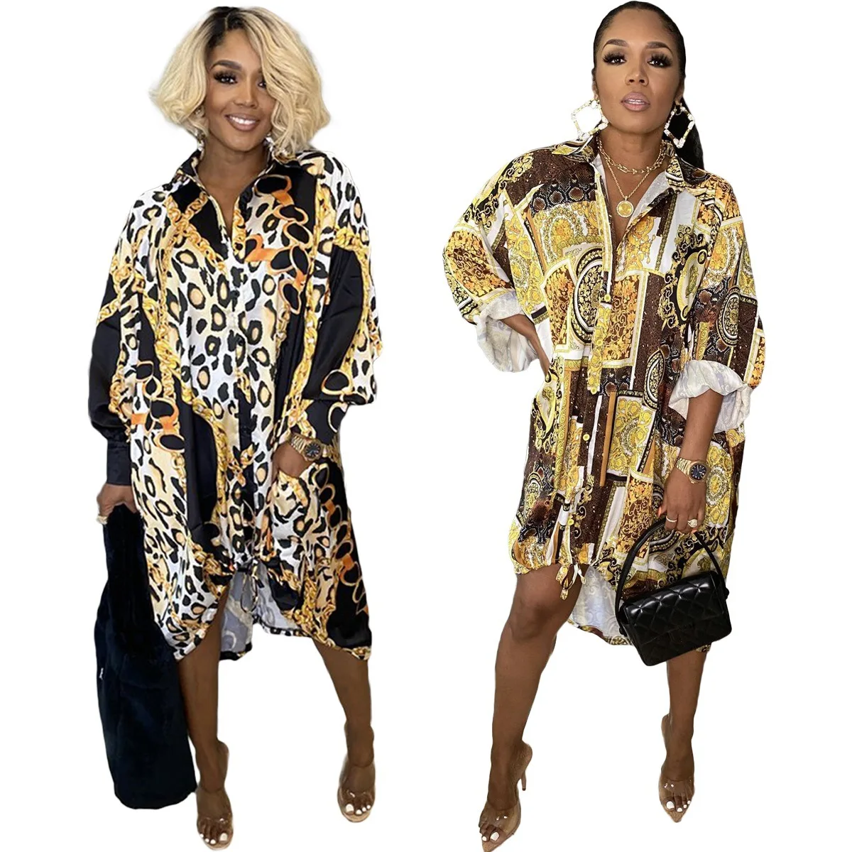 New arrival fall 2021 women clothes Leopard print color block women's blouses & shirts, Shown
New arrival fall 2021 women clothes Leopard print color block women's blouses & shirts, Shown