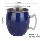 Stainless Steel Moscow Mug Ready Stock 550ml Cold Drink Cups Stainless Steel Shiny Color Moscow Beer Mugs With Handle