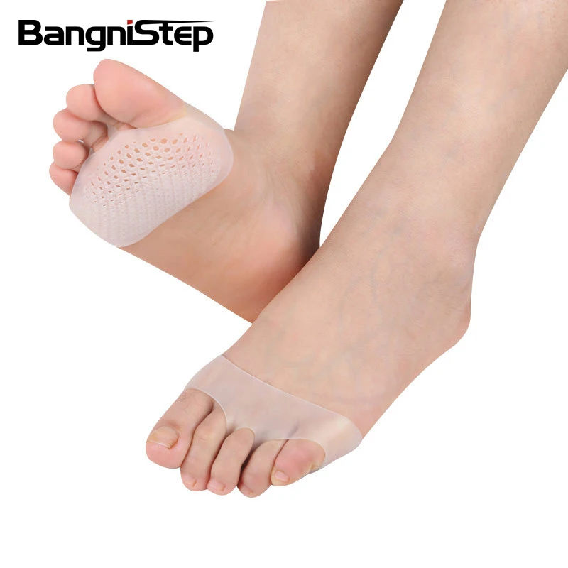 Bangni Breathable Soft Elastic Prevent Deformation Bone Metatarsal Pads Silicone Gel Forefoot Pad, White/skin/black
Bangni Breathable Soft Elastic Prevent Deformation Bone Metatarsal Pads Silicone Gel Forefoot Pad, White/skin/black