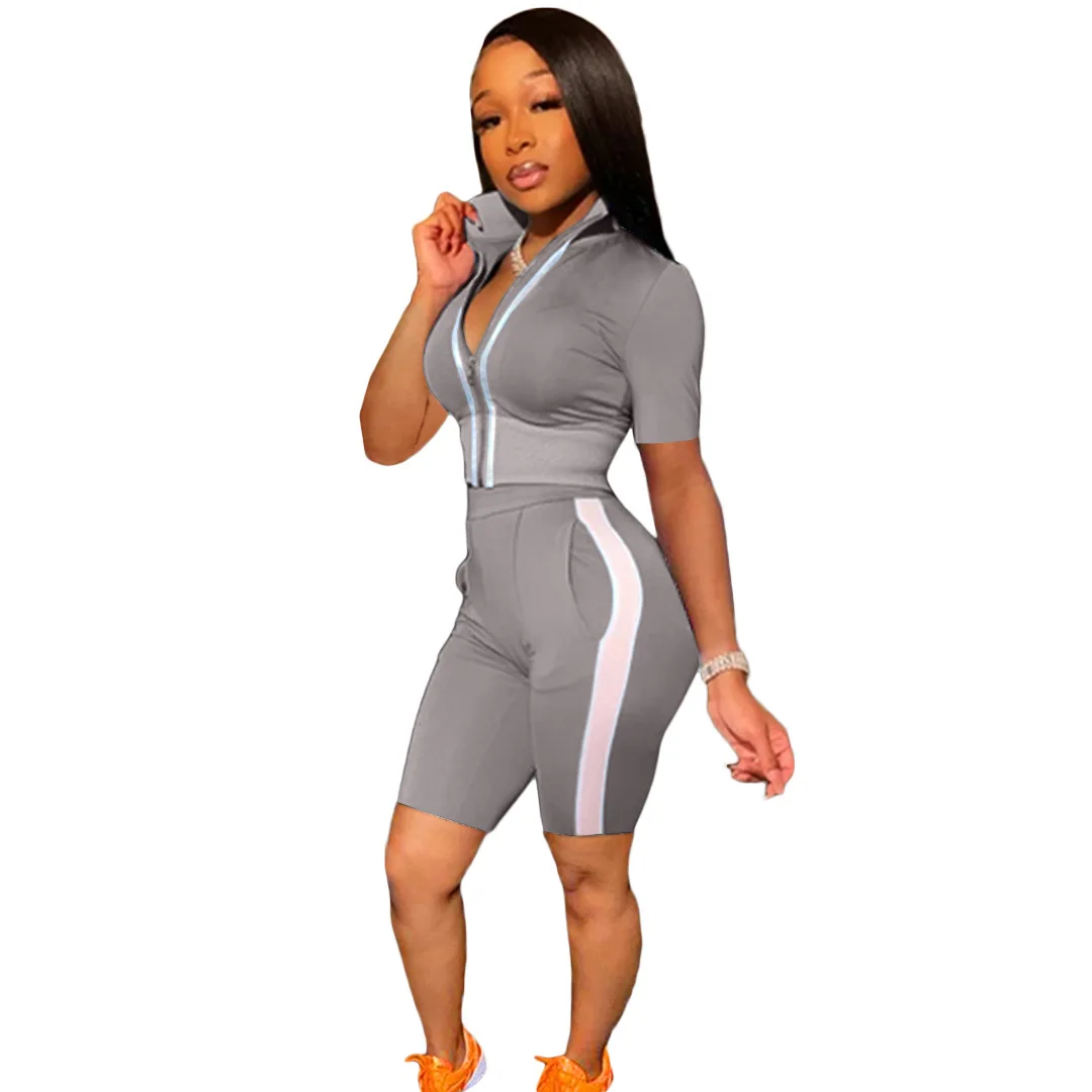 Women Autumn clothes 2021 Tracksuits Pure Color Stitching Leisure Sports 2 Piece Set Joggers Outfits Short Sleeved Clothes, Picture shows
Women Autumn clothes 2021 Tracksuits Pure Color Stitching Leisure Sports 2 Piece Set Joggers Outfits Short Sleeved Clothes, Picture shows